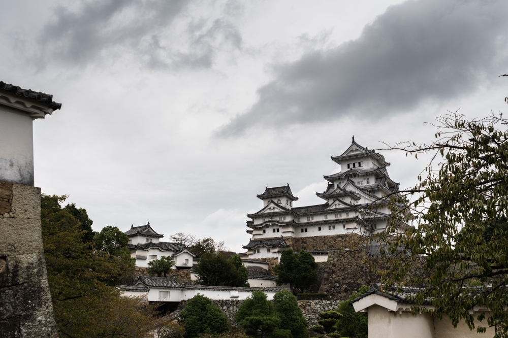 View towards the main keep from inside Himejo Castle.